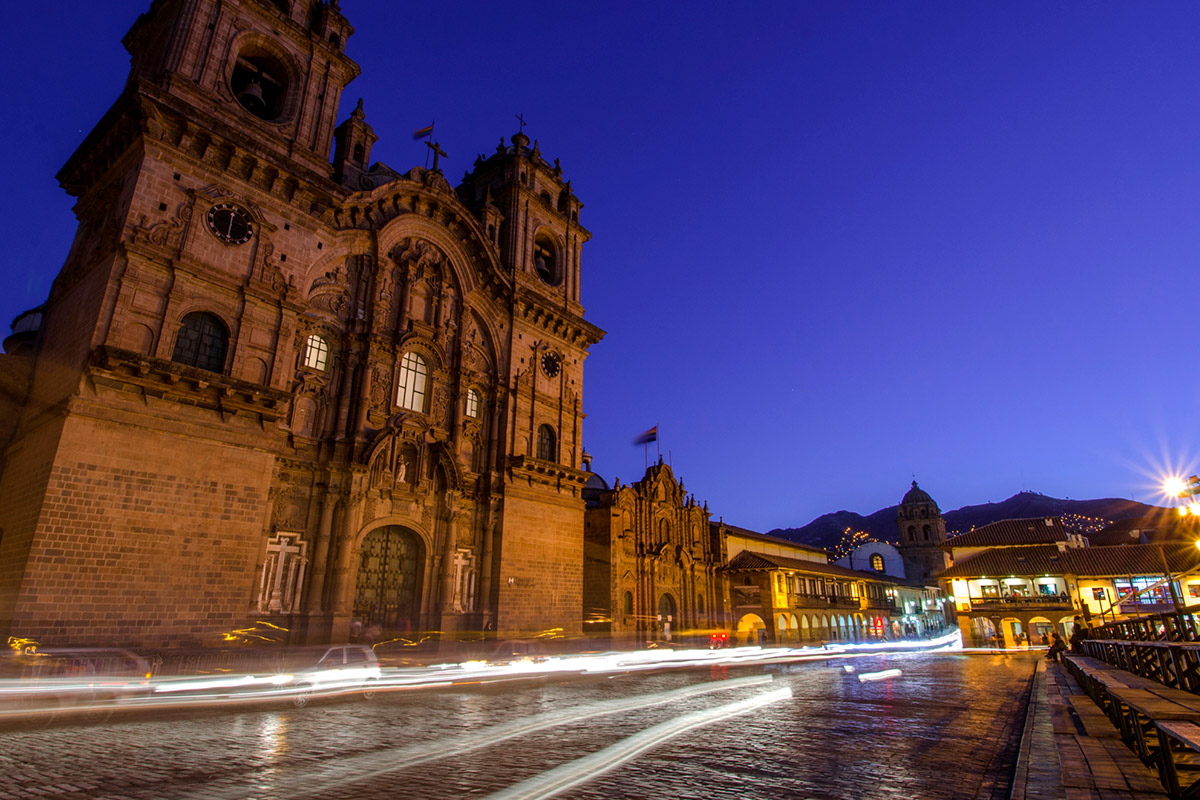 view of cathedral in cusco weather conditions
