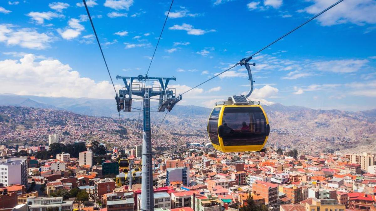 Mi Teleférico, La Paz Bolivia Cable car over La Paz,