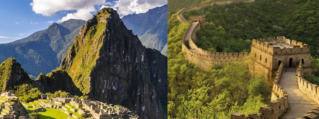 machu picchu and chinese wall