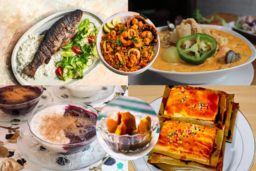 Semana Santa en Cusco 2026: Tradiciones, Procesiones y Guía para Visitantes 4 Traditional food eaten during Holy Week in Cusco including fish and local dishes