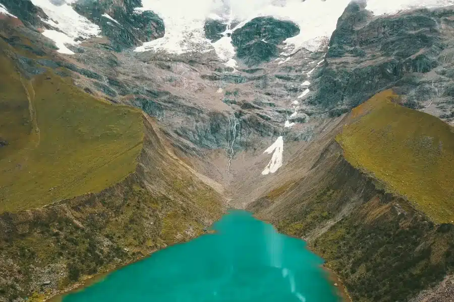 Humantay Lake Difficulty: How Hard Is This Stunning Hike? 2 Humantay Lake altitude view with snow mountains and turquoise water