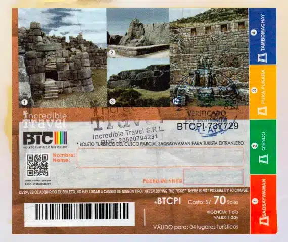 Boleto Turístico del Cusco: guía completa de precios, circuitos y cómo elegir el mejor 2 Cusco Tourist Ticket Circuit I for the Sacsayhuamán archaeological park and the classic Cusco City Tour.
