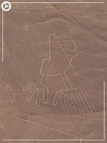 Paracas, Ballestas Islands, Huacachina & Nazca: The Perfect 2-Day Peru Itinerary 8 Aerial view of the Hands geoglyph at the Nazca Lines in Peru