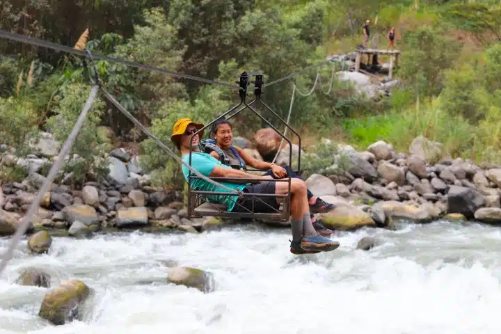 How Difficult Is the Inca Jungle Trek? 2 Inca Jungle ziplining over the river