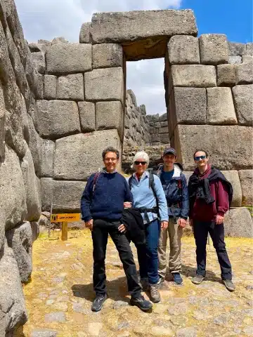 Fascinating Inca Jungle Trek 6 Family visiting Sacsayhuaman during the Cusco City Tour
