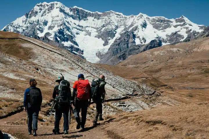 Way to Machu Picchu: discover the train and trekking routes 4 Hikers on the Salkantay Trek to Machu Picchu